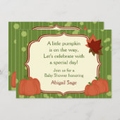 Schattigee herfst pompoen neutraal Baby shower uit Kaart (Voorkant / Achterkant)