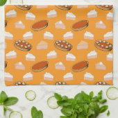 Schattigee Herfst Pompoen Pies Patroon Happy Thank Theedoek (Gevouwen)