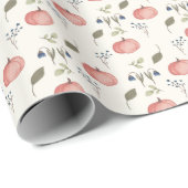 Schattigee Herfst Pompoen Waterverf Herfst met Bla Cadeaupapier (Rol Hoek)