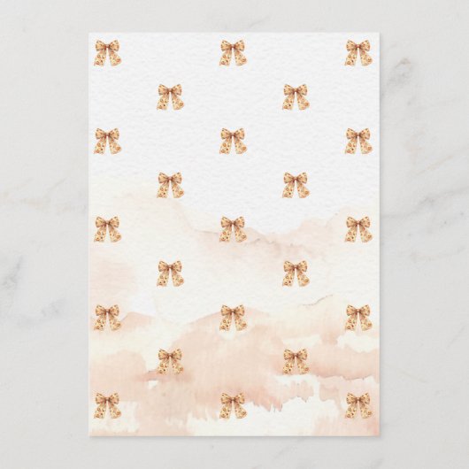 Schattigee Herfst Pompoenen Bow Baby shower Informatiekaartje (Achterkant)