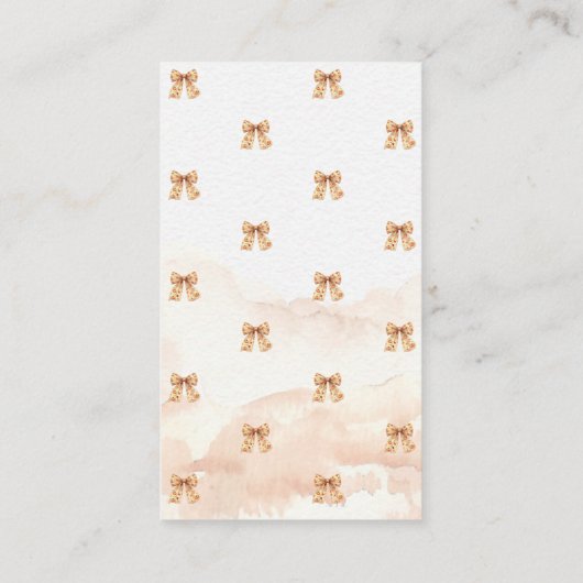 Schattigee Herfst Pompoenen Bow Baby shower Informatiekaartje (Achterkant)