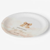 Schattigee Herfst Pompoenen Bow Baby shower Papieren Bordje (Gekanteld)