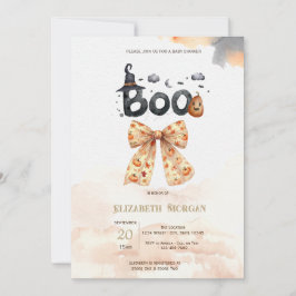 Schattigee Herfst Pompoenen Bow Boo Baby shower Kaart