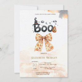 Schattigee Herfst Pompoenen Bow Boo Baby shower Kaart