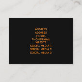 Schattigee herfst pompoenen nieuwigheid visitekaartje (Achterkant)