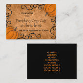 Schattigee herfst pompoenen nieuwigheid visitekaartje (Voorkant / Achterkant)