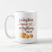 Schattigee Herfst Quote Pumpkin Spice en alles moo Koffiemok (Links)