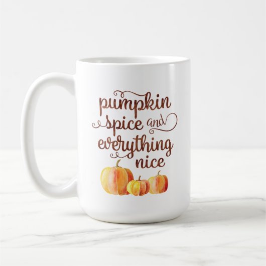 Schattigee Herfst Quote Pumpkin Spice en alles moo Koffiemok (Links)