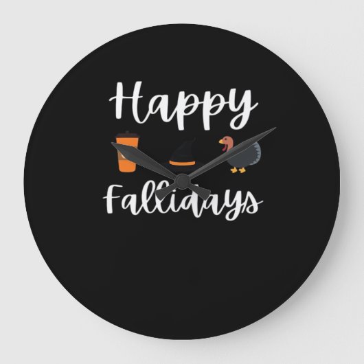Schattigee Herfst seizoen fan Happy Falholidays Th Grote Klok (Voorkant)
