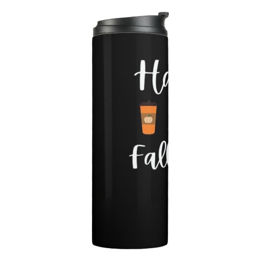 Schattigee Herfst seizoen fan Happy Falholidays Th Thermosbeker (Gedraaid links)