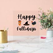 Schattigee Herfst seizoen Happy Falholidays Thanks Acryl Bord (Huwelijk)