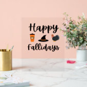 Schattigee Herfst seizoen Happy Falholidays Thanks Acryl Bord (Huwelijk)