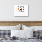 Schattigee Herfst seizoen Happy Falholidays Thanks Canvas Afdruk (Insitu (Slaapkamer))
