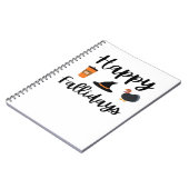 Schattigee Herfst seizoen Happy Falholidays Thanks Notitieboek (Linkerzijde)