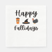 Schattigee Herfst seizoen Happy Falholidays Thanks Servet (Voorkant)