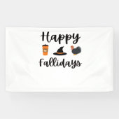 Schattigee Herfst seizoen Happy Falholidays Thanks Spandoek (Horizontaal)
