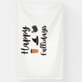 Schattigee Herfst seizoen Happy Falholidays Thanks Spandoek (Verticaal)