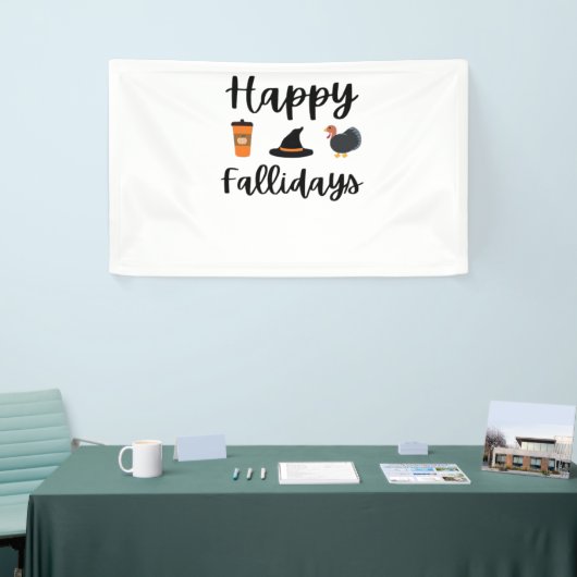 Schattigee Herfst seizoen Happy Falholidays Thanks Spandoek (Beurs)
