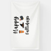 Schattigee Herfst seizoen Happy Falholidays Thanks Spandoek (Verticaal)