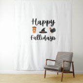 Schattigee Herfst seizoen Happy Falholidays Thanks Wandkleed (In situ)