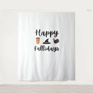 Schattigee Herfst seizoen Happy Falholidays Thanks Wandkleed