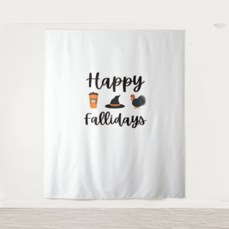 Schattigee Herfst seizoen Happy Falholidays Thanks Wandkleed
