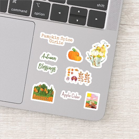 Schattigee Herfst Seizoen Vinyl Stickers (Detail)