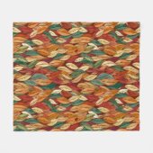 Schattigee Herfst Seizoensgebonden betegeld bladpa Fleece Deken (Voorkant (Horizontaal))