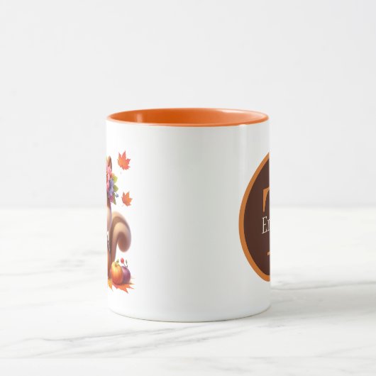 Schattigee Herfst Seizoensgebonden eekhoorn toevoe Mok (Midden)