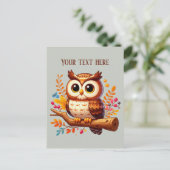 Schattigee Herfst Seizoensuil tekst toevoegen Briefkaart (Staand voorkant)
