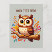 Schattigee Herfst Seizoensuil tekst toevoegen Briefkaart (Voorkant)