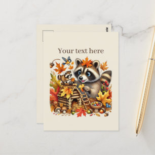 Schattigee Herfst Seizoenswasbeer Briefkaart