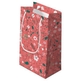 Schattigee Herfst Sinaasappel en Roze Woodland Flo Klein Cadeauzakje
