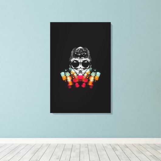 Schattigee Herfst Spider met Dewdrop Pet Canvas Afdruk (Insitu (Houten vloer))