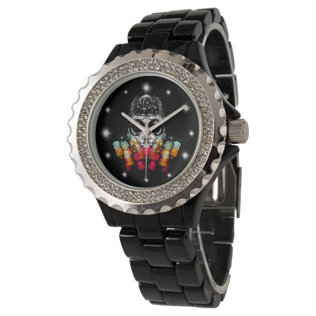 Schattigee Herfst Spider met Dewdrop Pet Horloge (Gekanteld)