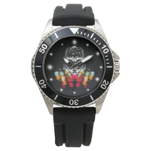 Schattigee Herfst Spider met Dewdrop Pet Horloge (Voorkant)