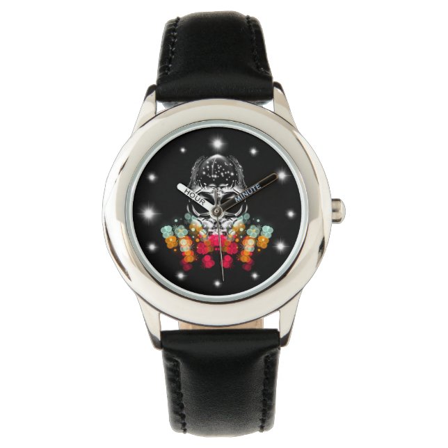 Schattigee Herfst Spider met Dewdrop Pet Horloge (Voorkant)