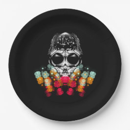 Schattigee Herfst Spider met Dewdrop Pet Papieren Bordje