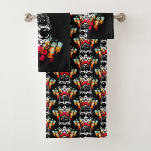 Schattigee Herfst Spider met Dewdrop Pet Pattern Bad Handdoek (Insitu)