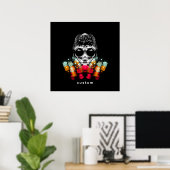 Schattigee Herfst Spider met Dewdrop Pet Poster (Thuiskantoor)