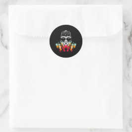 Schattigee Herfst Spider met Dewdrop Pet Ronde Sticker