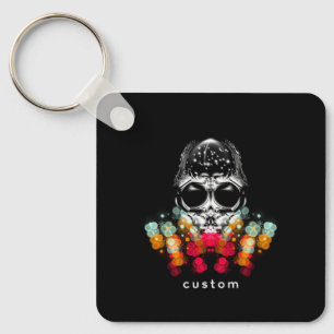 Schattigee Herfst Spider met Dewdrop Pet Sleutelhanger