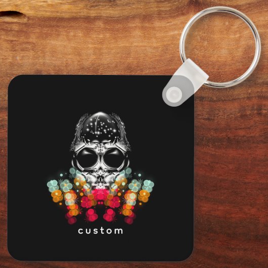 Schattigee Herfst Spider met Dewdrop Pet Sleutelhanger (Achterkant)