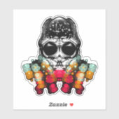 Schattigee Herfst Spider met Dewdrop Pet Sticker (Vel)