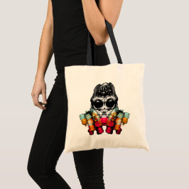Schattigee Herfst Spider met Dewdrop Pet Tote Bag