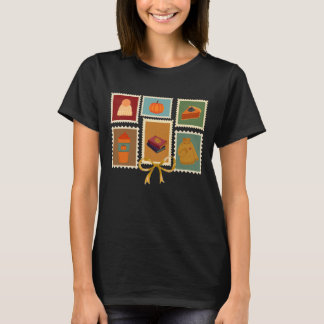 Schattigee herfst stempel Esthetisch T-shirt