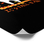 Schattigee Herfst Tand en bladeren Het is Herfst Y Poster (Hoek)