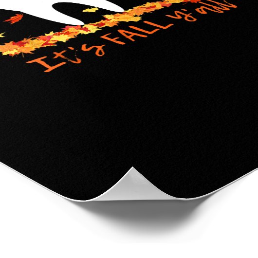 Schattigee Herfst Tand en bladeren Het is Herfst Y Poster (Hoek)