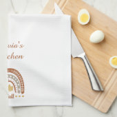 Schattigee Herfst Thema Custom Wit Gepersonaliseer Theedoek (Quarter Fold)