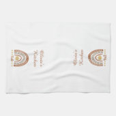 Schattigee Herfst Thema Custom Wit Gepersonaliseer Theedoek (Horizontaal)